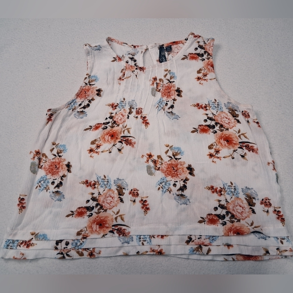 4/20$ Orb Floral Print Sleeveless Tank Top